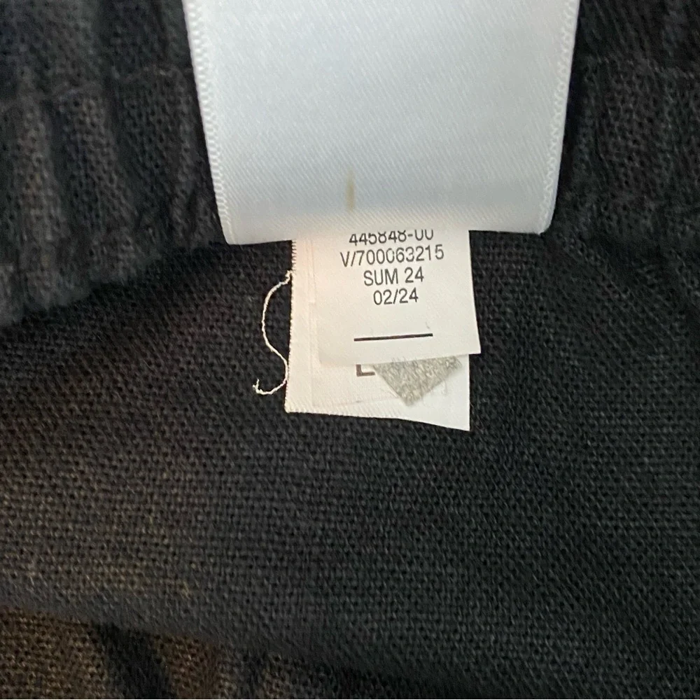 Banana Republic Black Hemp Cotton Blend Wide Leg Paperbag Pant